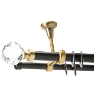 Galerie dubla tavan Kula Crystal II black gold 25mm