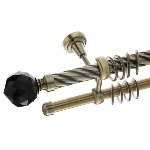 Galerie dubla tavan Kula Crystal Negru twister aur antic 25mm