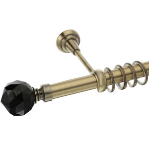 Galerie simpla Kula Crystal Negru aur antic 25mm