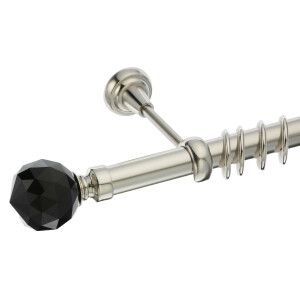 Galerie simpla Kula Crystal Negru inox 25mm