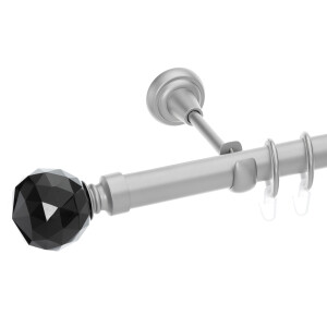 Galerie simpla Kula Crystal Negru crom mat 25mm