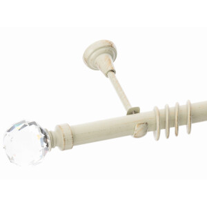 Galerie simpla Kula Crystal alb antichizat 25mm
