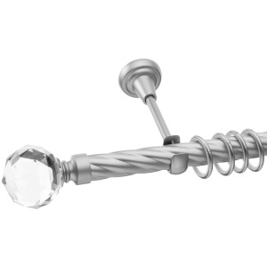 Galerie simpla Kula Crystal teava twister 25mm crom mat