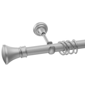 Galerie simpla Luxor teava striata crom mat 25mm