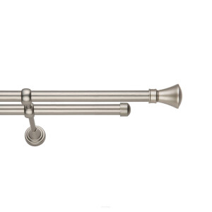 Galerie dubla Prince fara inele crom mat 19mm