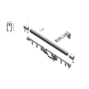 Sina aluminiu cu actionare E35