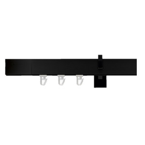Galerie dubla Square line Square F negru lucios