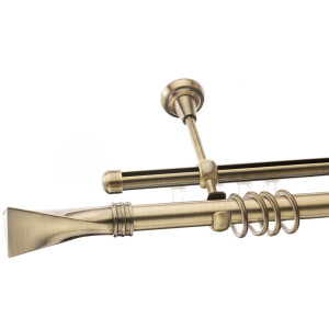 Galerie dubla Swing teava si profil aur antic 25mm