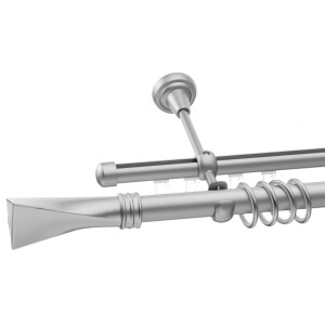Galerie dubla Swing teava si profil crom mat 25mm