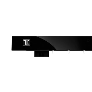 Galerie dubla Logo Topline suport 15 cm negru lucios