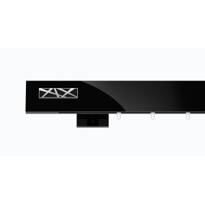 Galerie dubla Galaxy suport 15 cm negru lucios