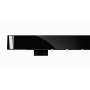 Galerie dubla Modern suport 15 cm negru lucios