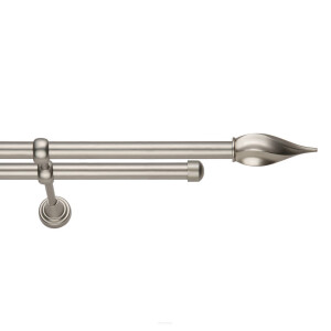 Galerie dubla Twister fara inele crom mat 19mm