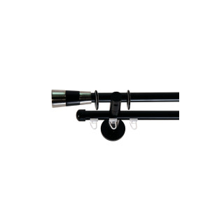 Galerie dubla Valeo teava si profil negru 19mm