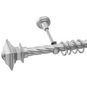 Galerie simpla Verdi teava Twister crom mat 25mm