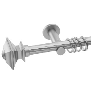 Galerie simpla Verdi teava twister suport universal crom mat 25mm