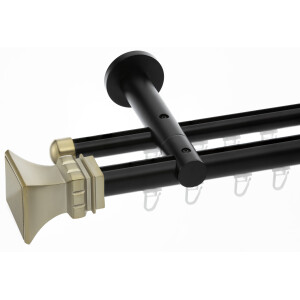 Galerie dubla Verona profil black gold 25mm