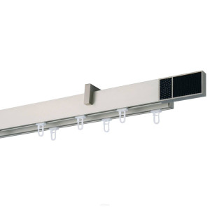 Galerie dubla tavan Square line Boss Negru crom mat