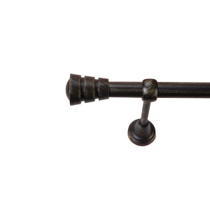 Galerie simpla Corso negru antichizat 19mm