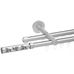 Galerie dubla Flora profil crom mat 19mm