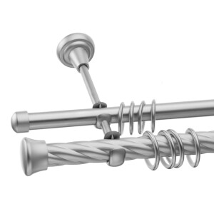 Galerie dubla Fulda teava twister crom mat 25mm