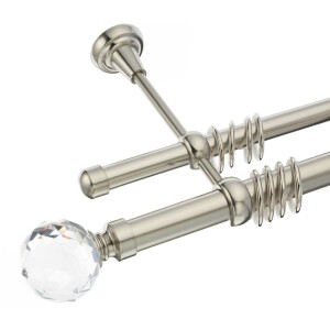 Galerie dubla Kula Crystal inox 25mm