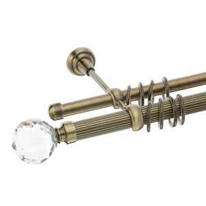 Galerie dubla Kula Crystal striata aur antic 25mm