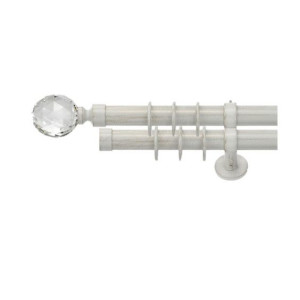 Galerie dubla Kula Crystal alb antichizat