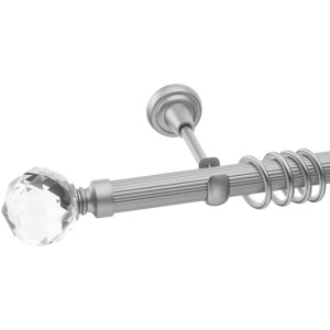 Galerie simpla Kula Crystal teava striata 25mm crom mat