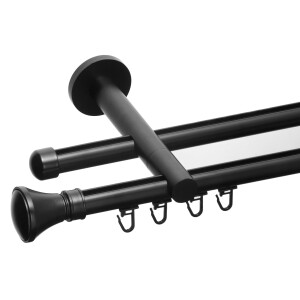 Galerie dubla Prince profil negru 19mm