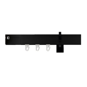 Galerie simpla Square line Qart negru lucios