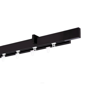 Galerie dubla tavan Square line Square F  negru lucios