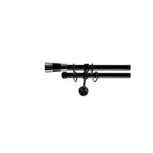 Galerie dubla Valeo negru 19mm