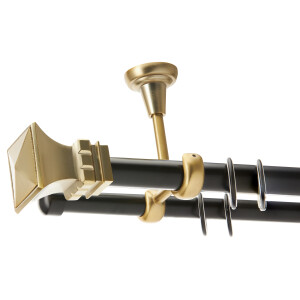 Galerie dubla tavan Verona II black gold 25mm