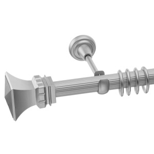 Galerie simpla Verona teava striata crom mat 25mm