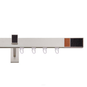 Galerie simpla Square line Boss Duo 1 cu capacel suport crom mat