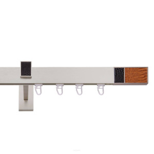 Galerie simpla Square line Boss Duo 2 cu capacel suport crom mat