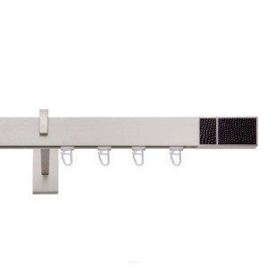 Galerie simpla Square line Boss Negru crom mat