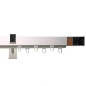 Galerie dubla Square line Boss Duo 1 cu capacel suport crom mat