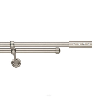Galerie dubla Allure fara inele crom mat 19mm