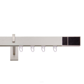 Galerie simpla Square line Boss Negru crom mat