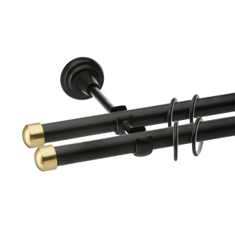 Galerie dubla Capacel black gold 19mm