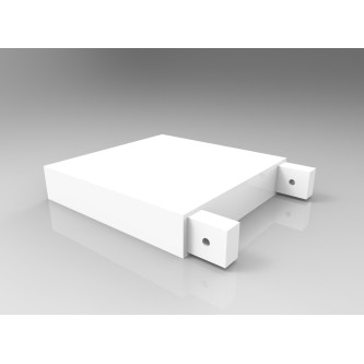Galerie simpla Square suport 15 cm alb lucios