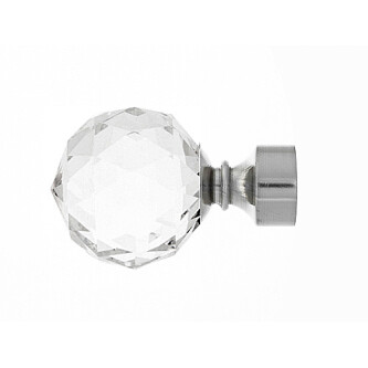 Galerie dubla Kula Crystal inox 25mm