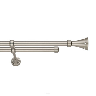 Galerie dubla Carter fara inele crom mat 19mm