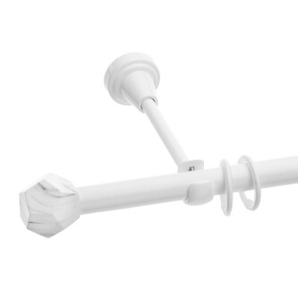 Galerie simpla Diamond 19mm alb lucios