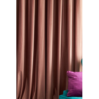 Draperie catifea Cara roz cu rejansa Wave