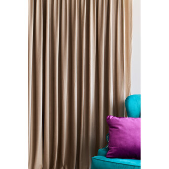 Draperie catifea Cara latte cu rejansa Wave