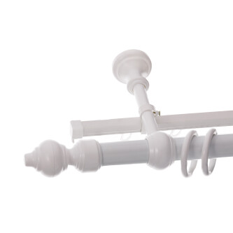 Galerie dubla PVC alb 28mm