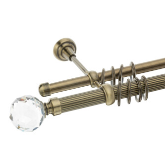Galerie dubla Kula Crystal striata aur antic 25mm